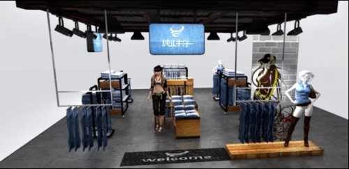 纯儿牛仔店铺展示