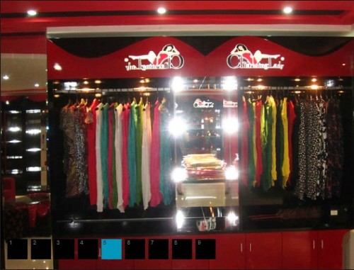 时尚女人女装店铺展示