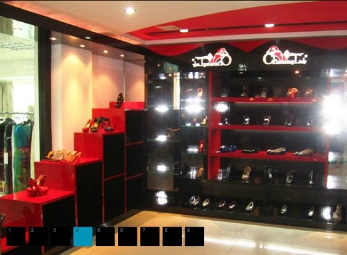 时尚女人女装店铺展示