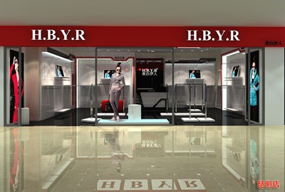 黑白伊人女装店铺展示