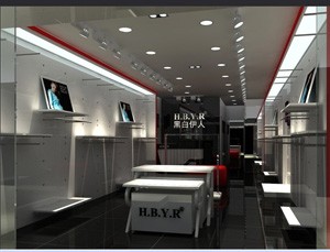 黑白伊人女装店铺展示