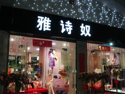 雅诗奴服饰女装店铺形象