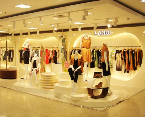 蓝地女装店铺展示