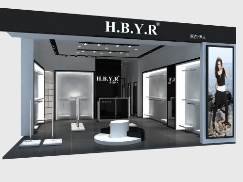 黑白伊人女装店铺展示