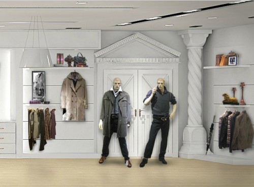 日驰尼男装店铺展示