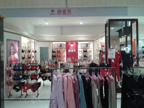 欣姿芳内衣店铺展示