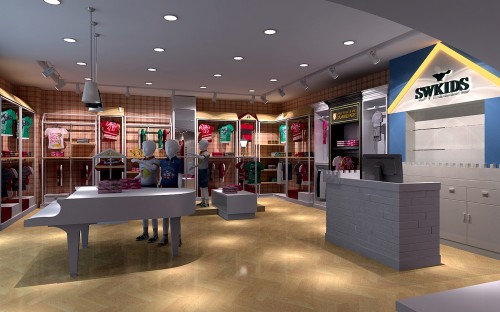 七匹狼童装店铺展示