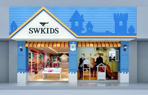 七匹狼童装店铺展示