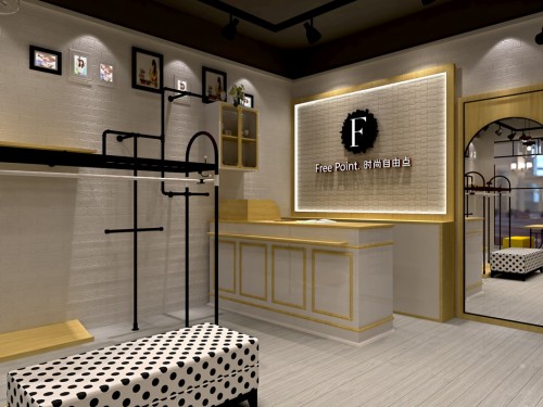 时尚自由点女装店铺展示