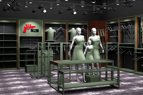 军之旅休闲装店铺形象