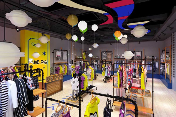 小猪乔至童装店铺形象