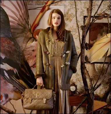 迈宝瑞Mulberry2011秋冬女装 超模Lindsey Wixson助阵