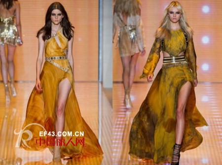 范思哲2013春夏女装  爱上扎染条纹印花