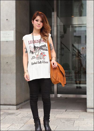 新加坡的潮人街拍  时尚中的小个性