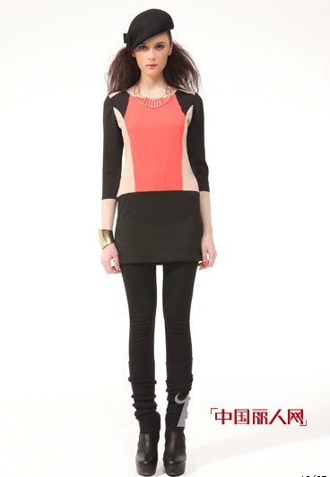 a.y.k女装2012秋冬系列  寻求大胆拼接与剪裁的奇妙效果