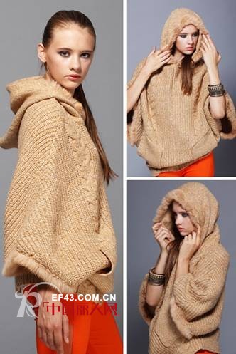 蝙蝠袖毛衣编织时髦范,将显瘦进行到底