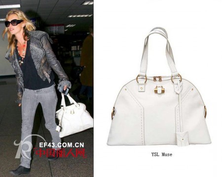 凯特·莫斯出街御用包包 云集YSL经典款