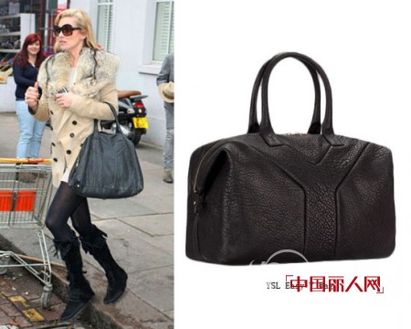 凯特·莫斯出街御用包包 云集YSL经典款