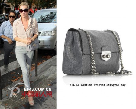 凯特·莫斯出街御用包包 云集YSL经典款