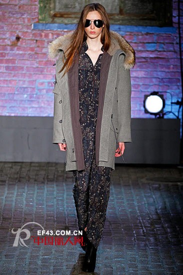 皮毛衣领打造秋冬穿衣复古风潮