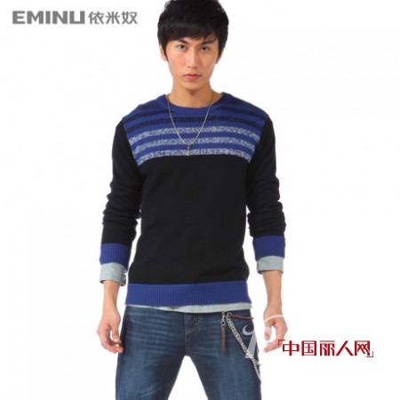 EMINU依米奴男士针织衫  编织深秋迷人服饰