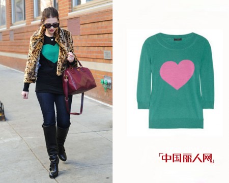 爱心图案毛衣秀出来  今年不过光棍节