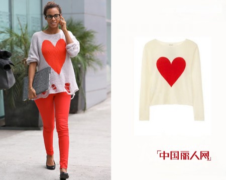 爱心图案毛衣秀出来  今年不过光棍节