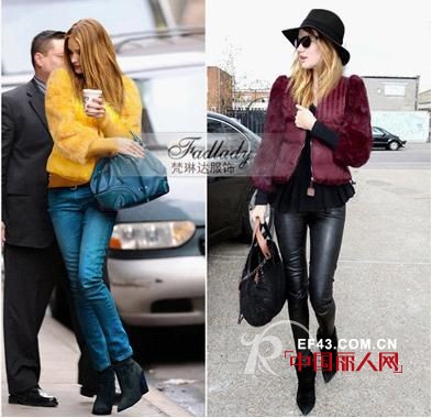 梵琳达皮草拼接羽绒服 将时尚保暖进行到底