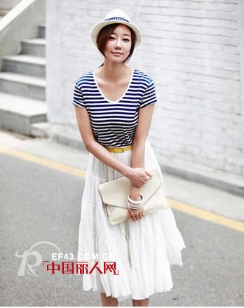 条纹依然灵动闪耀 演绎13年春夏唯美“日不落”