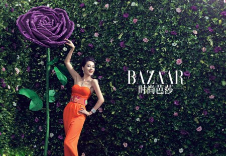 高圆圆2013开年封面曝光 红装加身好彩头