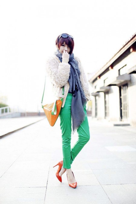 冬季街头MIX冰淇淋色系 打破沉闷UP心情