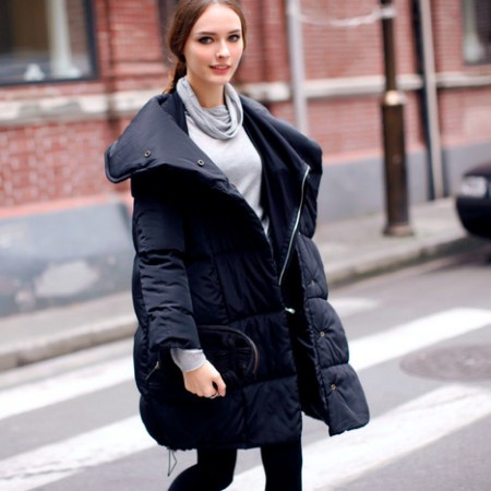 Oversize棉服最抢眼 中性男友风轻松打造