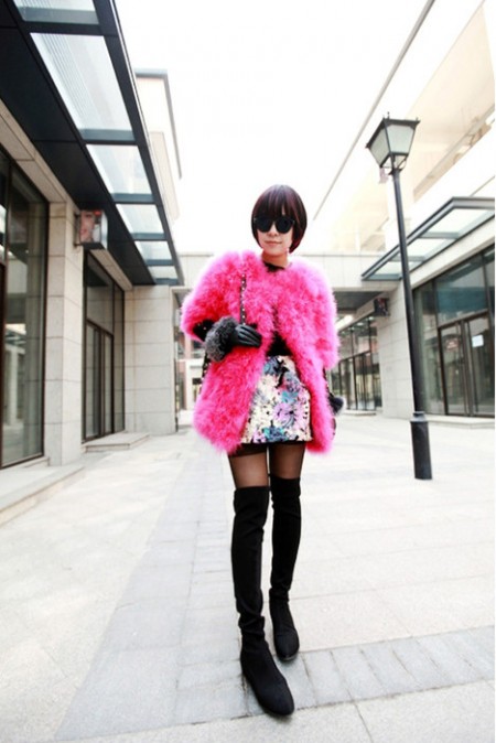 冬季不再怕臃肿 及膝长靴穿出超模身材