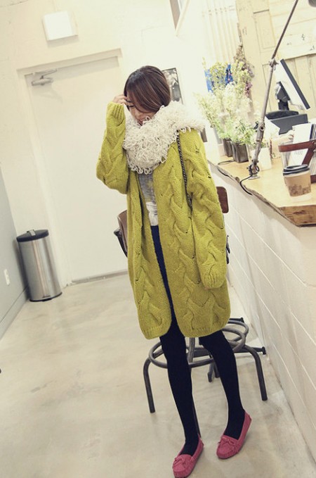 宽松大针织衫穿出冬季街头至IN廓形