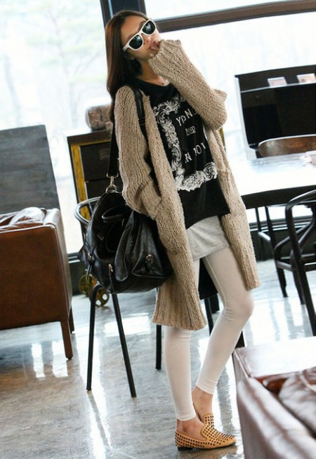 宽松大针织衫穿出冬季街头至IN廓形