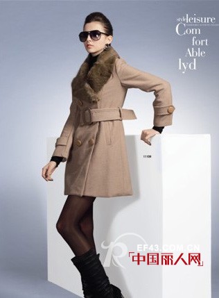 兰恩女装毛呢大衣+毛领  打造最IN冬日装