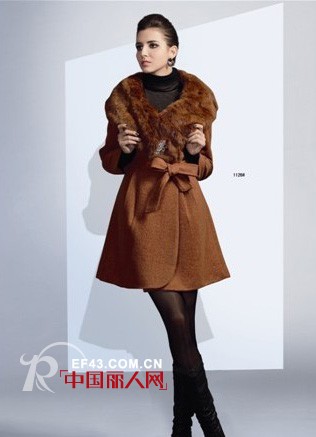 兰恩女装毛呢大衣+毛领  打造最IN冬日装