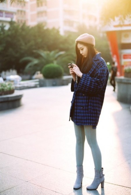 经典格纹逆袭 MIX不同单品散发冷艳气质