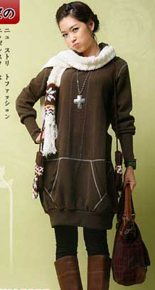 可爱MM遮粗腰的必选长衫