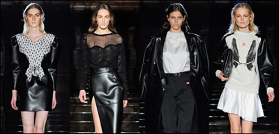 2012秋冬米兰开秀 设计师新宠“皮衣皮裙”