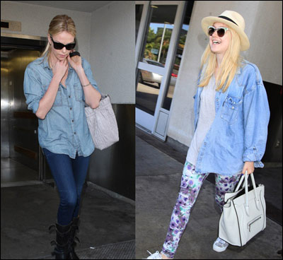 秋季牛仔衬衫巧搭配 增添洒脱的气质