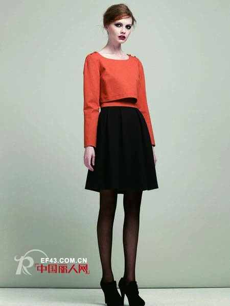 viva voce女装冬款 高腰线连衣裙穿出超模好身材