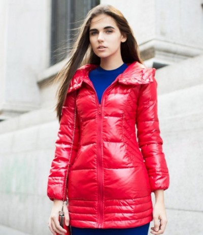 2012冬 新款欧美风 中长款 修身羽绒服