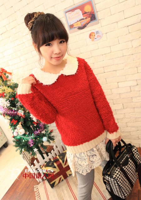 大红色毛衣新年搭   温暖又抢镜!