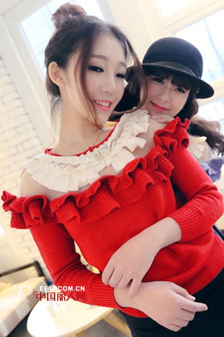 大红色毛衣新年搭   温暖又抢镜!