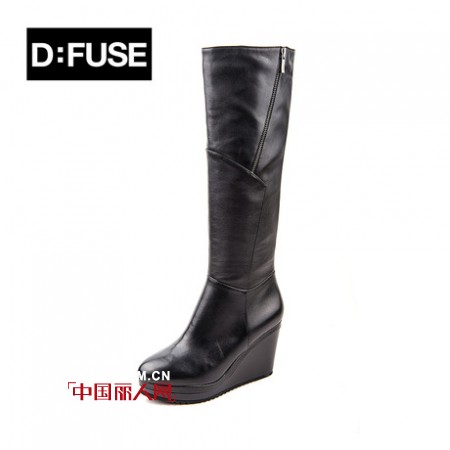 D:FUSE冬款中长靴穿出高挑好身材