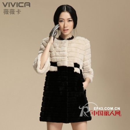 薇薇卡皮草女装 高端懒兔毛变身奢华女王