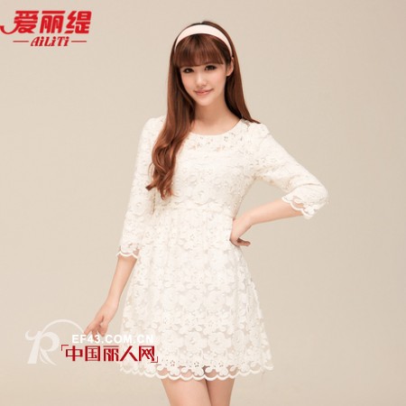 爱丽缇清新淑女装 绝美蕾丝大秀名媛范儿