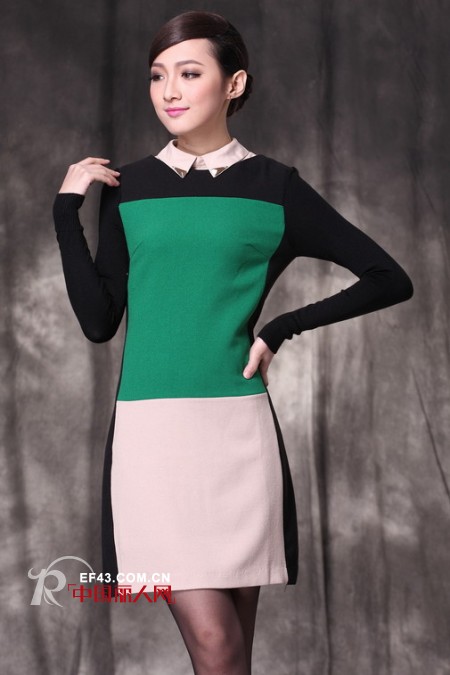 应有美色女装 祖母绿连衣裙大展优雅气质