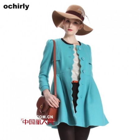 Ochirly冬季毛呢大衣 优雅摩登造型完美出街
